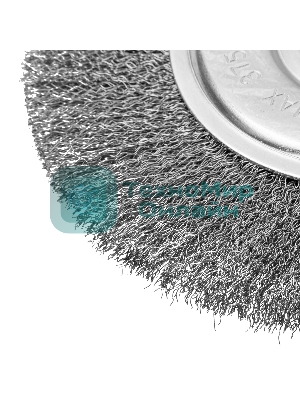 Щетка для УШМ Сибртех, 200 мм, посадка 22,2 мм, плоская, витая проволока