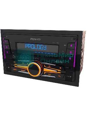 Автомагнитола Prology PRM-120, 2 DIN, Bluetooth, USB Type-A, AUX, пульт ДУ
