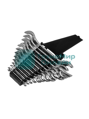 Набор ключей рожковых Matrix, 6 х 32 мм, 12 шт., CrV, хромированные