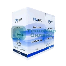 Кабель SkyNet Standart UTP indoor 4x2x0,48, медный, FLUKE TEST, кат.5e, однож., 305 м, box, серый