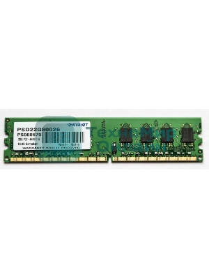 Оперативная память Patriot, DDR2, 2GB (1x2 GB), 800 MHz, CL6, DIMM