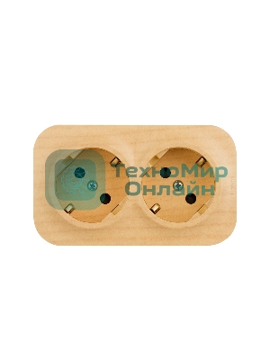 Блок розеток Quteo с предварительным подключением 2x2К+З со шторками, 16A, 250 В, IP 20, Дерево