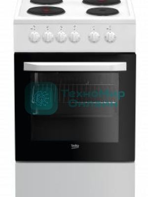 Плита электрическая Beko FFSS56000W белый, конфорок 4 шт, духовка 60 л, 50 см x 85 см x 60 см
