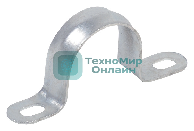 Скоба IEK CMAT11-21-010 двухлапковый 21мм оцинкованная сталь белый (упак.: 10 шт)