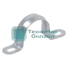 Скоба IEK CMAT11-21-010 двухлапковый 21мм оцинкованная сталь белый (упак.: 10 шт)