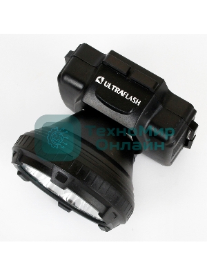 Фонарь ULTRAFLASH LED5362налобн аккум 220в черный 7led 2 реж пласт бокс