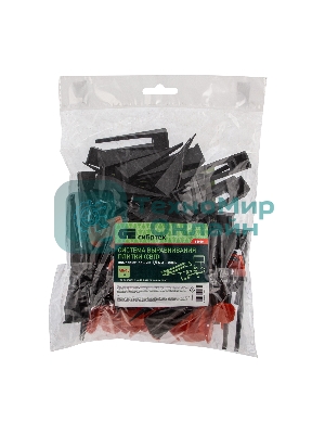 Система выравнивания плитки Сибртех (СВП), комплект: зажимы, клинья (40/40 шт) в пакете