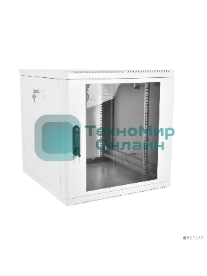 Шкаф телекоммуникационный настенный разборный 9U (600 × 520), съемные стенки, дверь стекло