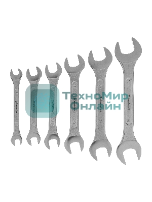 Набор ключей рожковых Matrix, 6 х 32 мм, 12 шт., CrV, хромированные