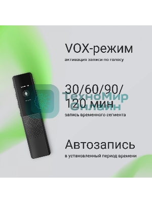Диктофон Цифровой Digma DiVoice RV70 32Gb черный