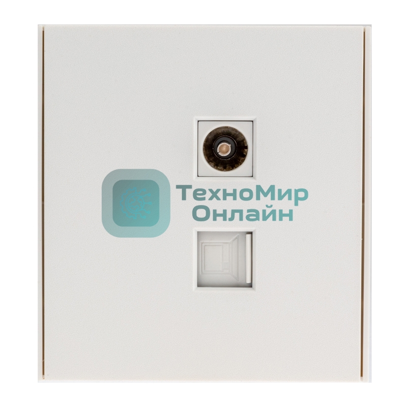 Розетка телевизионная Kranz STRONG компьютерная RJ45 кат6 + TV с/у жемчуг