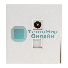 Розетка телевизионная Kranz STRONG компьютерная RJ45 кат6 + TV с/у жемчуг