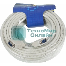 Кабель SVGA Ningbo CAB016S-20m VGA HD15 (m)/VGA HD15 (m) 20м феррит.кольца