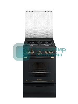 Плита газовая Gefest ПГ 5100-02 0187 черный, конфорок 4 шт, духовка 52 л, 50 см x 85 см x 58.5 см