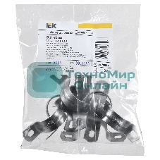 Скоба IEK CMAT11-21-010 двухлапковый 21мм оцинкованная сталь белый (упак.: 10 шт)