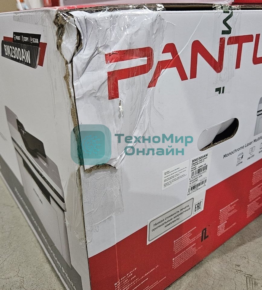 (Поврежденная упаковка) МФУ лазерное Pantum BM2300AW, А4, ч/б, печ. до 22 стр/мин., 1200 x 1200 dpi, ADF, USB, Wi-Fi, BlueTooth, Air Print, Mopria