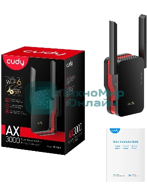 Повторитель беспроводного сигнала Cudy RE3000 AX3000 Wi-Fi черный