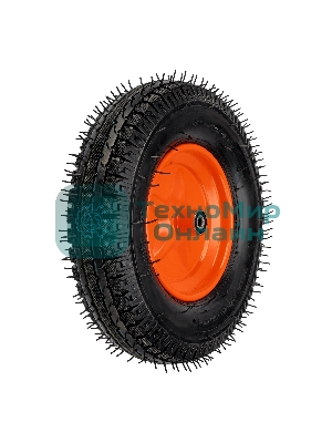 Колесо пневм. Palisad усилен. шина 8PR, 4.00-8 D400мм, подш. внут. диам. 12мм, длина оси 90 мм