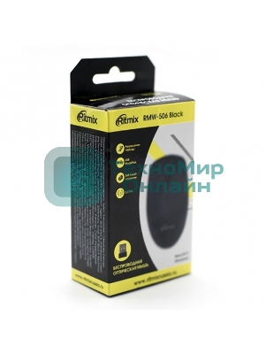 Мышь беспроводная Ritmix RMW-506 черный, 1000 dpi, радиоканал, USB, кнопки - 3