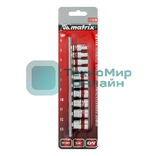 Набор универсальных торцевых головок Matrix 1/4