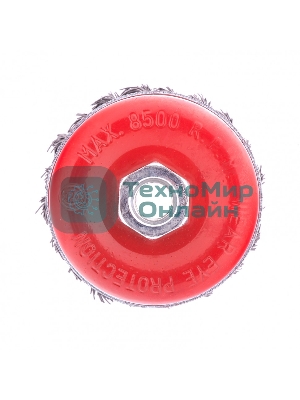 Щетка Matrix для УШМ Heavy Duty, 80 мм, М14, Чашка, крученая проволока 0,5 мм