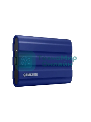 Внешний SSD Samsung T7 Shield, 2TB, USB 3.2 Gen 2 Type-C, R/W 1050/1000, синий
