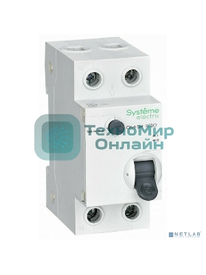 Выключатель автоматический дифференциального тока 2п (1P+N) C 10А 30мА тип AC 4.5кА City9 Set 230В SE C9D34610