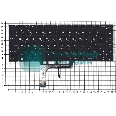 Клавиатура для ноутбука MSI GF63 GF63 8RC GF63 8RD, черная с белой подсветкой