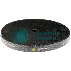 Хомут-липучка LANMASTER шириной 20 мм, 30 м, черный