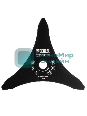 Диск для триммера Denzel 305 х 25,4 мм, толщина 1,6 мм, 3 лезвия