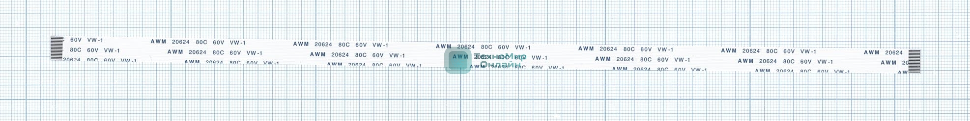 Шлейф универсальный 16pin, шаг 0,8 мм, длина 30 см