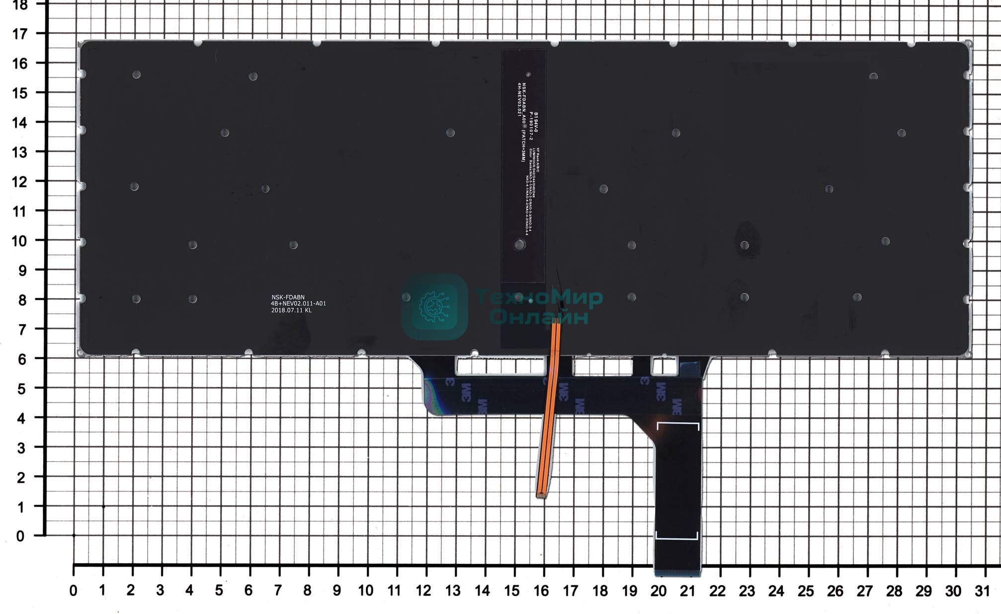 Клавиатура для ноутбука MSI GF63 GF63 8RC GF63 8RD, черная с белой подсветкой
