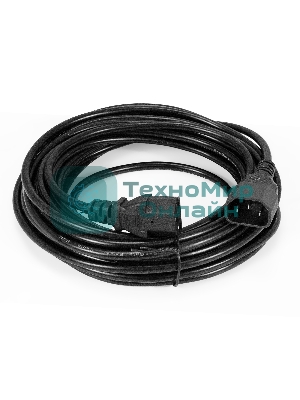 Кабель питания ExeGate Special EC-10S (C13->C14, 3*1.0мм2, CCA, черный, 10 м)