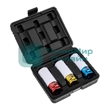 Набор шестигранных ударных удлиненных торцевых головок Kranz для колесных дисков, 1/2