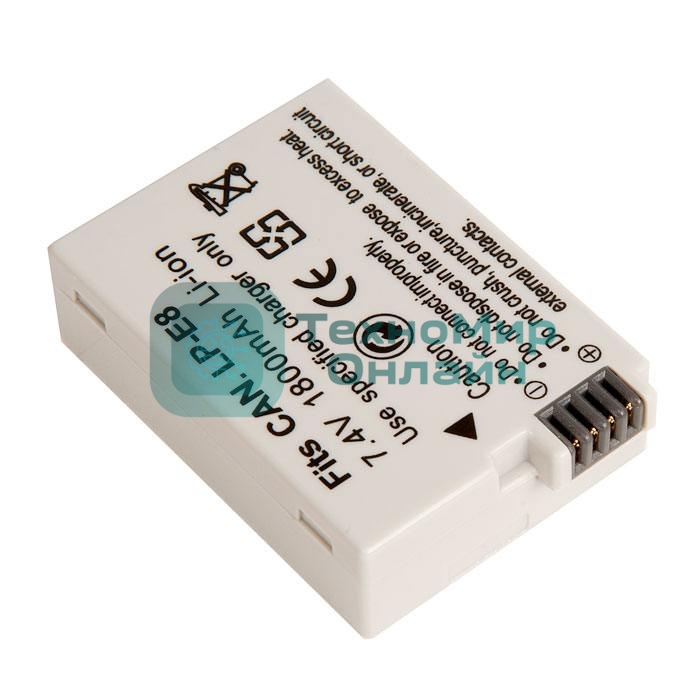 Аккумуляторная батарея для фотоаппарата Canon EOS 550D 7,4V 1800mAh Li-ion