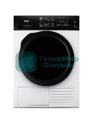 Сушильная машина Korting KD 69 IHP белый, 9 кг, сушка - тепловой насос, программ - 15, 59.6 x 85 x 64 см