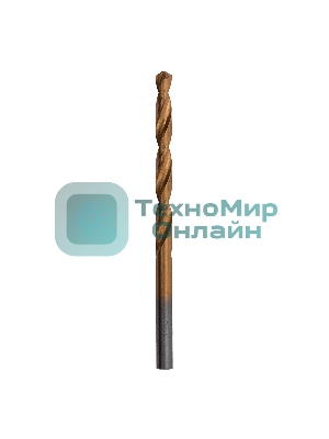 Сверло по металлу Matrix, 4,5 мм, HSS, нитридтитановое покрытие, цилиндрический хвостовик