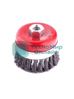 Щетка Matrix для УШМ Heavy Duty, 80 мм, М14, Чашка, крученая проволока 0,5 мм