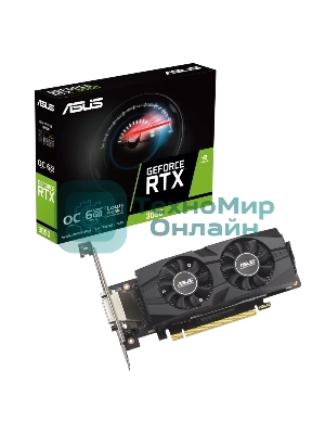 Видеокарта ASUS RTX 3050 6Gb RTX 3050-O6G-LP-BRK PCIE16 RTX 3050,DVI,HDMI,DP,6G,D6
