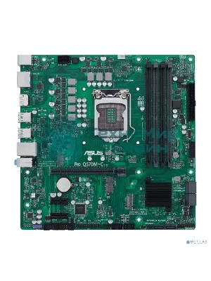 Материнская плата ASUS Pro Q570M-C/CSM, LGA1200, Intel Q570, 4xDDR4, 6xSATA, 2xM.2, 1xPCIe 4.0/3.0 x16, 2xPCIe 3.0 x1, 2xDisplayPort, 1xHDMI, 1x 1Gb LAN, 4xUSB 3.2 Gen 2 (Type-A), 2xUSB 2.0 (Type-A), 3x3.5 мм, 7.1, mATX