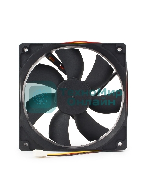 Вентилятор для корпуса Gembird черный, 120 мм, 2000 об/мин, 38 дБ, 3 pin