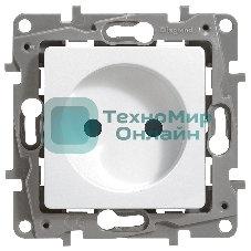 Розетка 2К винты, белый ETIKA