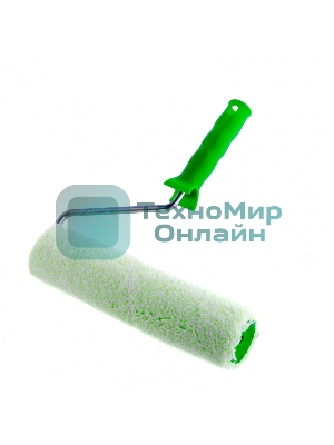 Валик Сибртех Работы с древесиной, 250 мм, ворс 12 мм, D 48 мм, D ручки 8 мм, микроволокно