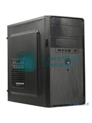 Компьютерный корпус Minitower ExeGate EX286425RUS BA-309-400W-8 (mATX, БП AA400 с вент. 8см, 2хUSB, HD аудио, черный)