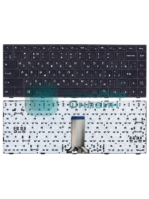 Клавиатура для ноутбука Lenovo Flex 2-14 G40-30 G40-70 черная с черной рамкой без подсветки