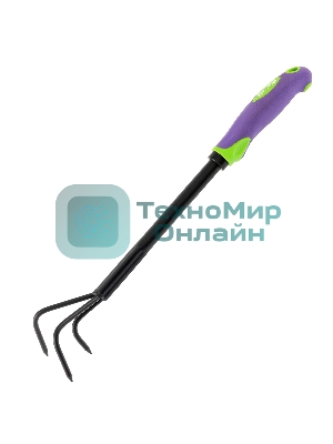 Рыхлитель Palisad 3-зубый, 60х400 мм, стальной, обрезиненная эргономичная рукоятка, LSR1