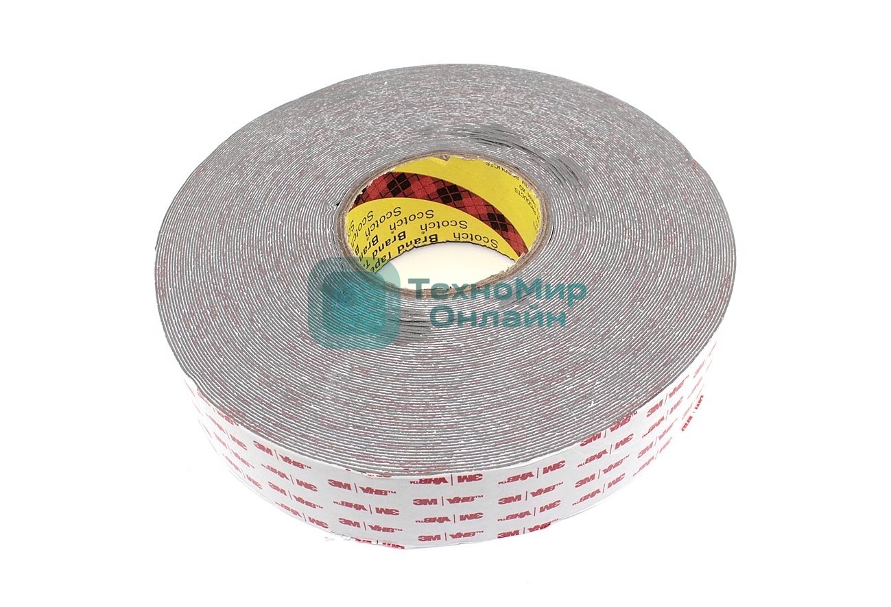 Скотч двусторонний вспененный 3M VHB 50 мм серый, 50 м