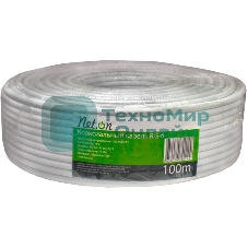 Кабель коаксиальный RG-6 CCS 1.02 (21проц.)/FPE/Al-Pet-Al Foil Unbonded/Al 64х0.12/PVC RW белый (уп.100м) Net.On 109L