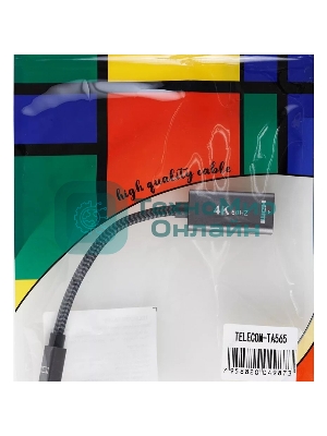 Адаптер miniDP --> HDMI-F 0.15м, оплетка, 4K@60Hz, Telecom (TA565)