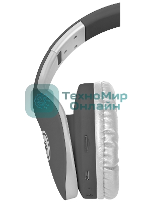 Беспроводные/проводные наушники Defender FreeMotion B525 серый/белый, накладные, Bluetooth + проводной, до 8 ч